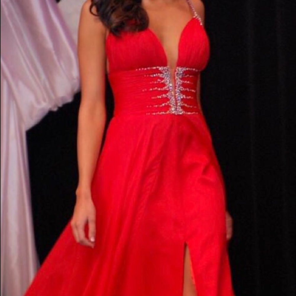 MacDuggal red gown